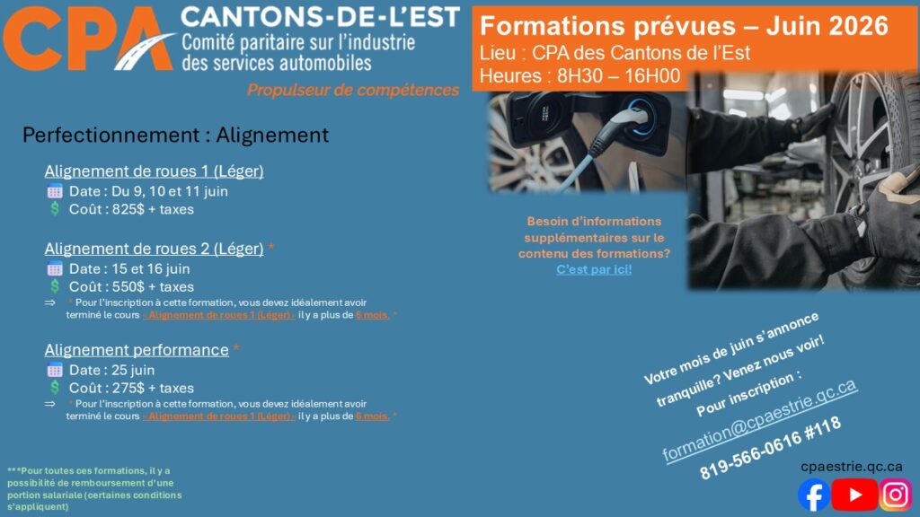 Formations offertes en juin 2026